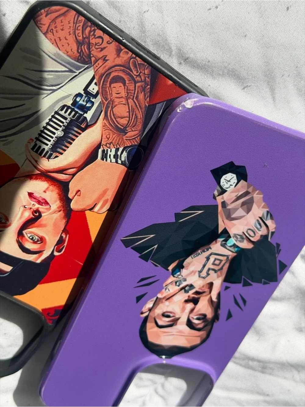 Purple Artist Graphic Phone Case for iPhone - Decorative Protective Cover